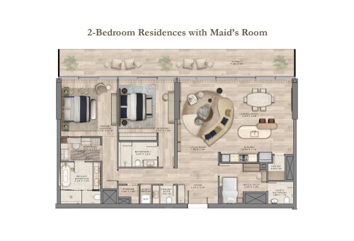2 BR + MAID'S ROOM - 2